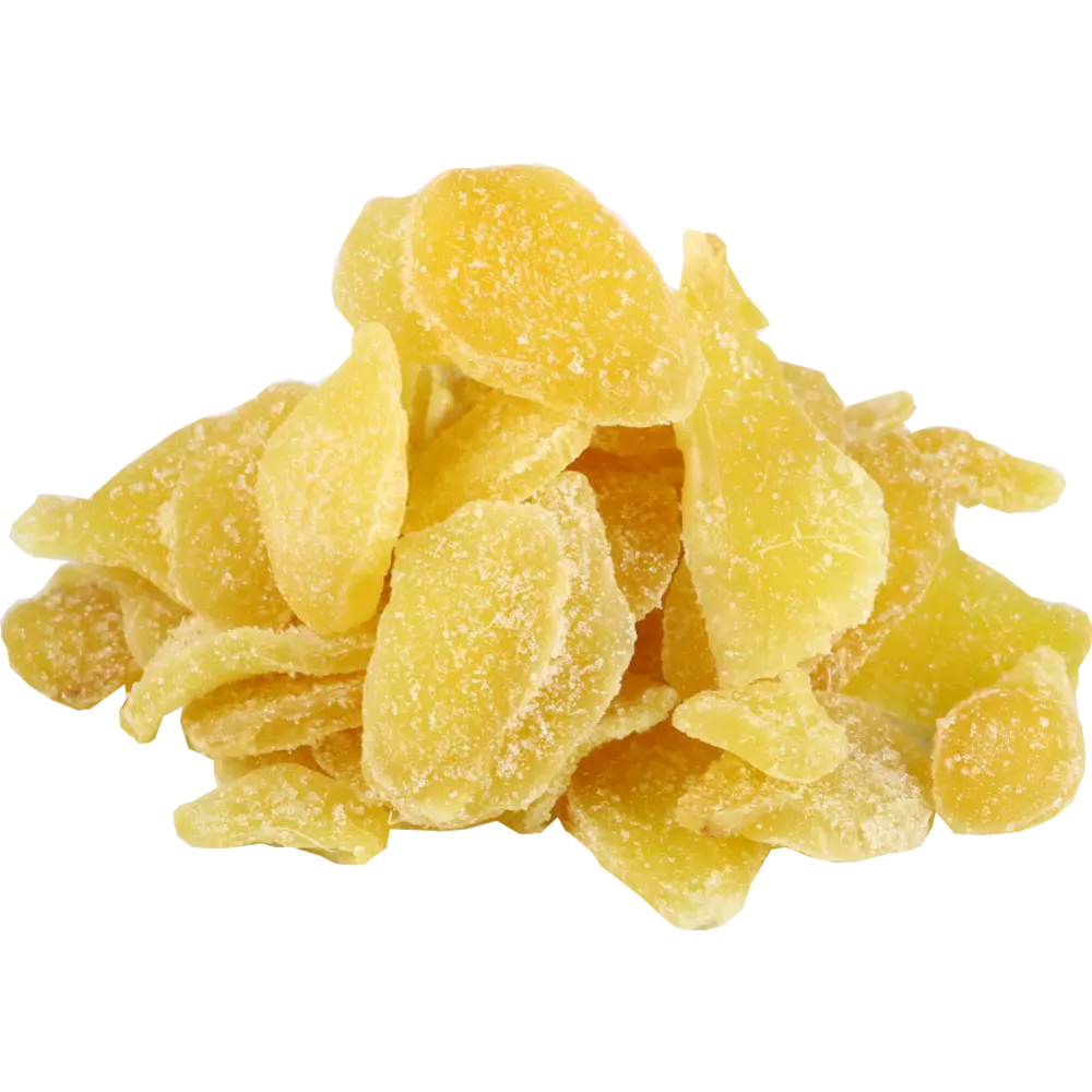 Crystallised Ginger Slices – Sweet & Spicy Snack | Natural Dried Ginger, No GMO | Ideal for Digestion & Baking – 250g - 10kg