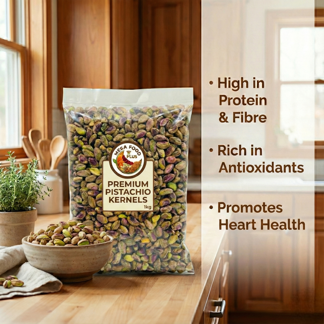 Natural Raw Pistachio Kernels 50g - 1kg | Pista, Nuts, Healthy, Natural, Baking