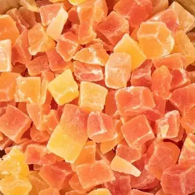 Dried Papaya Dices 500g - 10kg– Sweetened, Tropical & Chewy | Rich in Fibre & Antioxidants | Perfect for Snacking, Baking, and Cereal Toppings