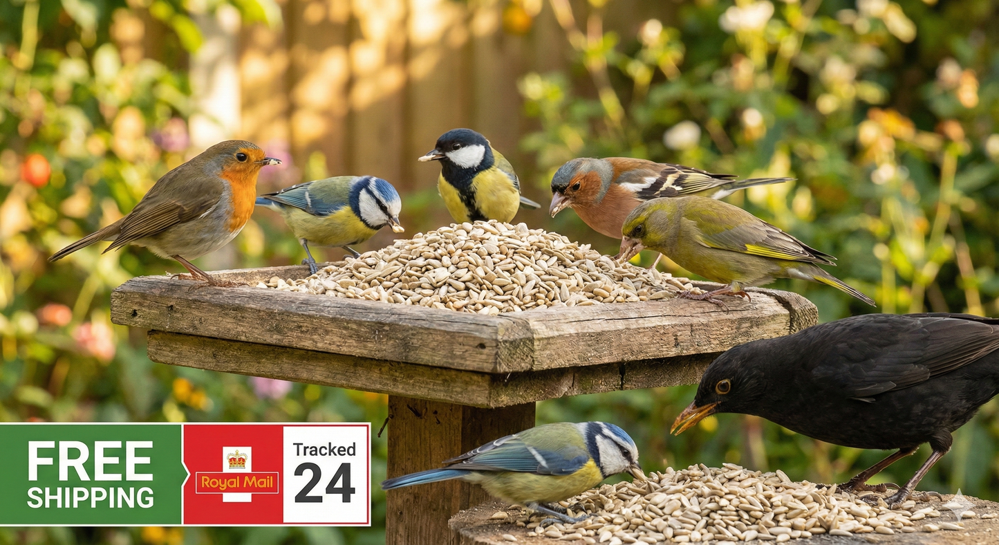 Sunflower Hearts in Tubs | Wild Bird Food, Bakery Kernels Free UK Next Day Delivery