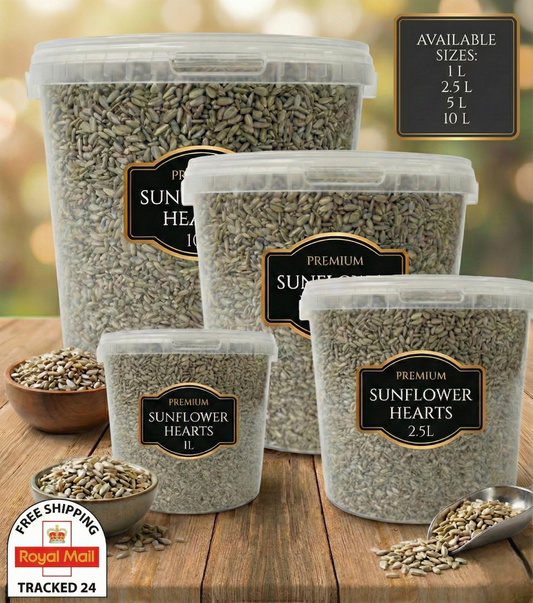 Sunflower Hearts in Tubs | Wild Bird, Bakery Kernels Free UK Next Day Delivery