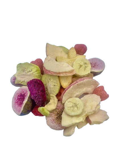 Freeze Dried Mixed Fruits 100g | All-Natural Snack | Apple, Strawberry, Kiwi, Peach, Fig, Banana, Pitaya | No Sugar Added | Vegan & Gluten-Free