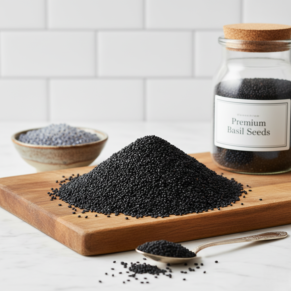 Organic Basil Seeds (Sabja Seeds)