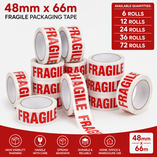 Fragile Warning Tape 48mm x 66m